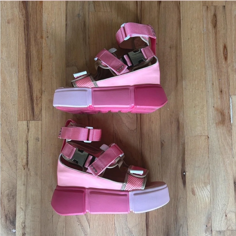 Anthony Wang pink chunky platform sandals size 37 - Picture 4 of 5